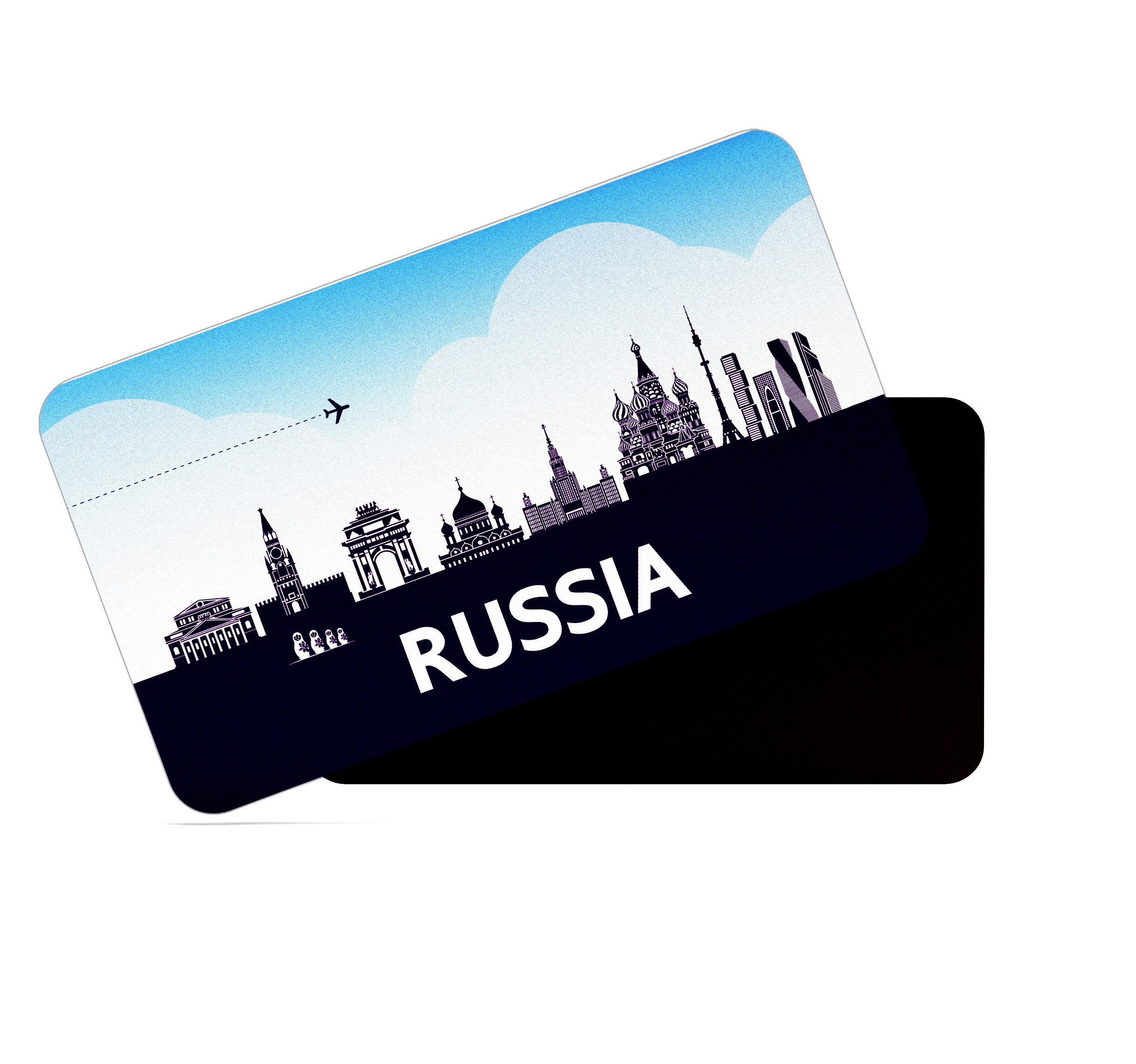 dhcrafts Rectangular Fridge Magnet Purple Russia Design Pack of 1 (8.6cm x 5.4cm)